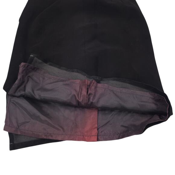 Vintage Cedars Skirt Womens 10 Black Leather Suede High Waist Pencil Midi 80s - Picture 8 of 9